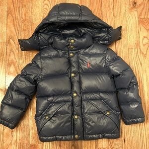 EUC Boy Polo Ralph Lauren Navy Coat-5